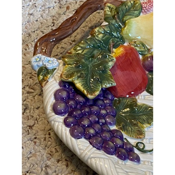 Style Eyes by Baum Bros. Cornucopia Collection Platter 10x20 Handle Fruit Servin - Picture 10 of 16